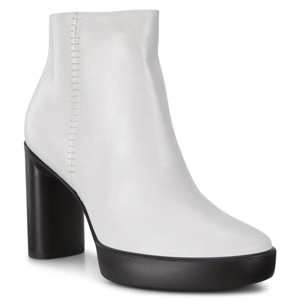 Womens Boots - ECCO Shape Sculpted Motion 75 - White/Black - 5891YCIPD